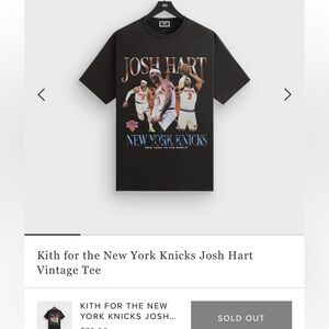 Kith New York Knicks Josh Hart TShirt Size XS